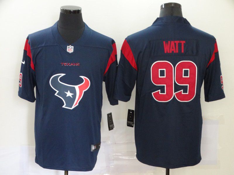 Men Houston Texans #99 Watt Blue Nike Team logo fashion NFL Jersey->oakland raiders->NFL Jersey